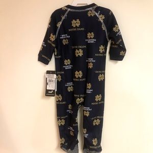 Notre Dame baby zip up sleeper